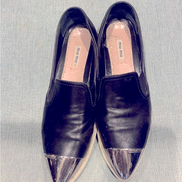 Miu Miu silver cap sneakers - Picture 1 of 8